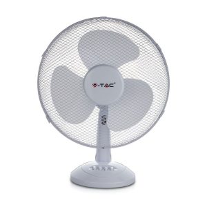 Ventilatore da Scrivania 40W 3 Pale a 3 Velocità Rotante Colore Bianco (410mm)