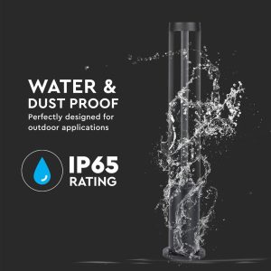 V-TAC VT-820 Lampada LED da Giardino Fissaggio a Terra LED COB 10W Colore Nero h:80cm 6400K IP65 - SKU 8333