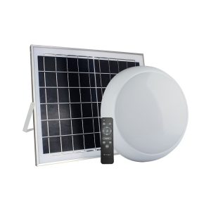 15W Cambia Colore 3 in 1     SKU 7613  V-TAC Plafoniera LED Rotonda  con Pannello Solare Telecomando   IP65