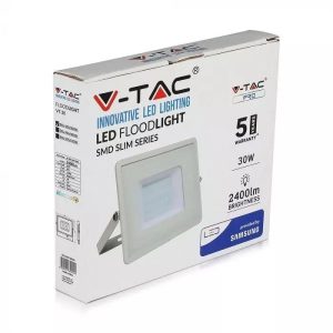 SKU 404 VT-30-W V-TAC PRO Faro LED SMD Chip Samsung 30W Colore Bianco 4000K IP65