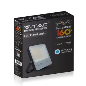 SKU 5997 VT-49161 V-TAC Faro LED SMD 100W 150LM/W Colore Nero 3000K IP65