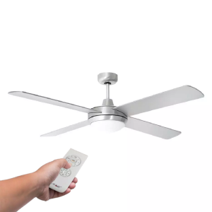 Ventilatore LED da Soffitto 2*E27 con Motore a Corrente Alternata da 60W con Telecomando 4 pale